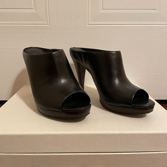 Cole Haan NikeAir Black Leather Slide Sandals 8 1/2 - Picture 1 of 13